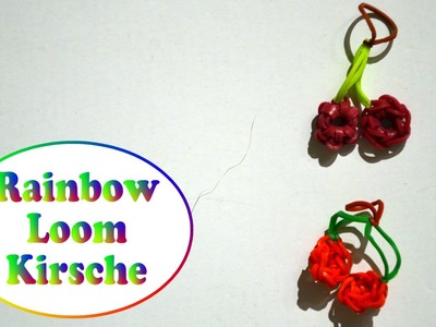 Rainbow Loom Kirsche aus 2 Mini Blumen (deutsche Anleitung)