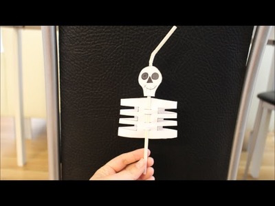 DIY Halloween Special Strohhalm Skelett basteln *für Kinder*