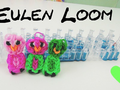 Loom Bands Eule auf deutsch m Loom Board selber machen | How To make a rainbow loom owl charm