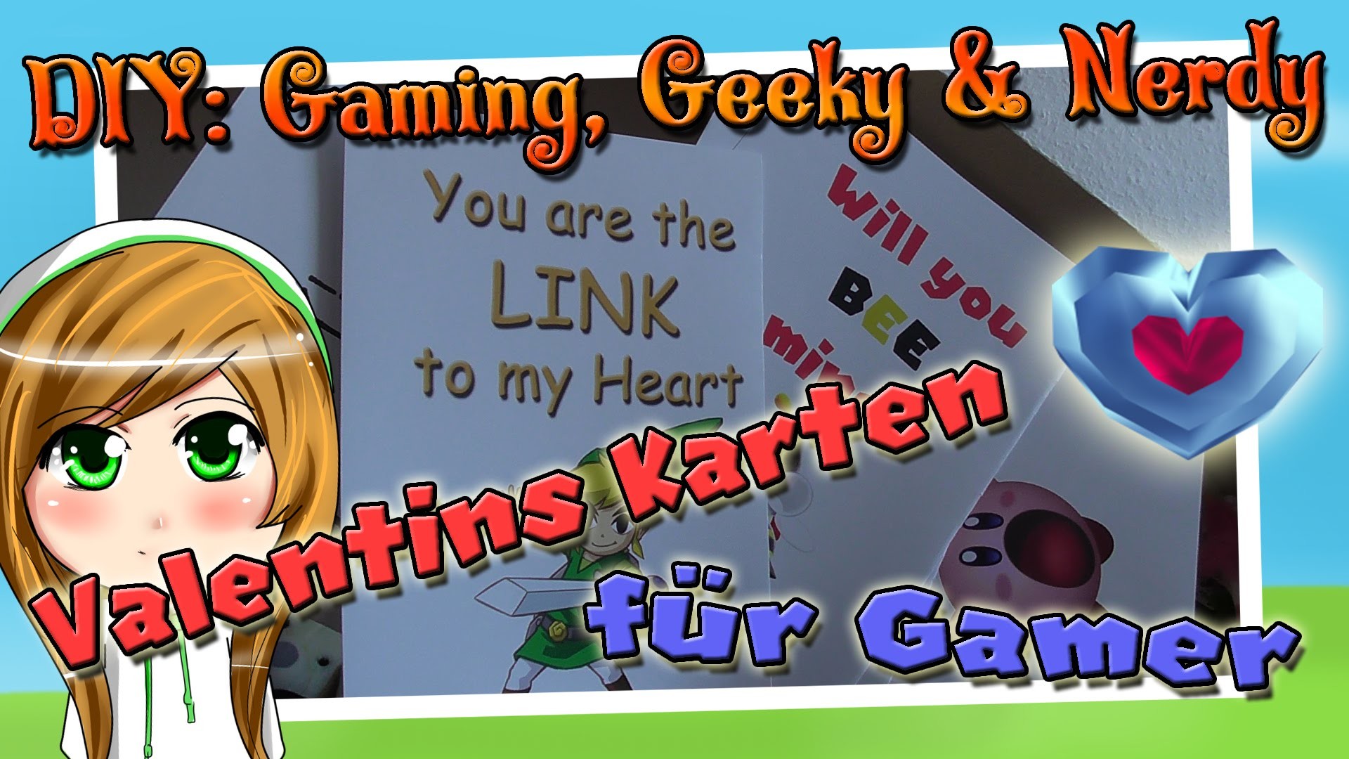 Valentinstag Karten für Gamer DIY ♥ Gaming, Geeky & Nerdy  (HD.DIY.German)