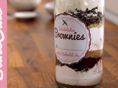 Brownie-Backmischung im Glas (mit Etiketten!) | BakeMyDay