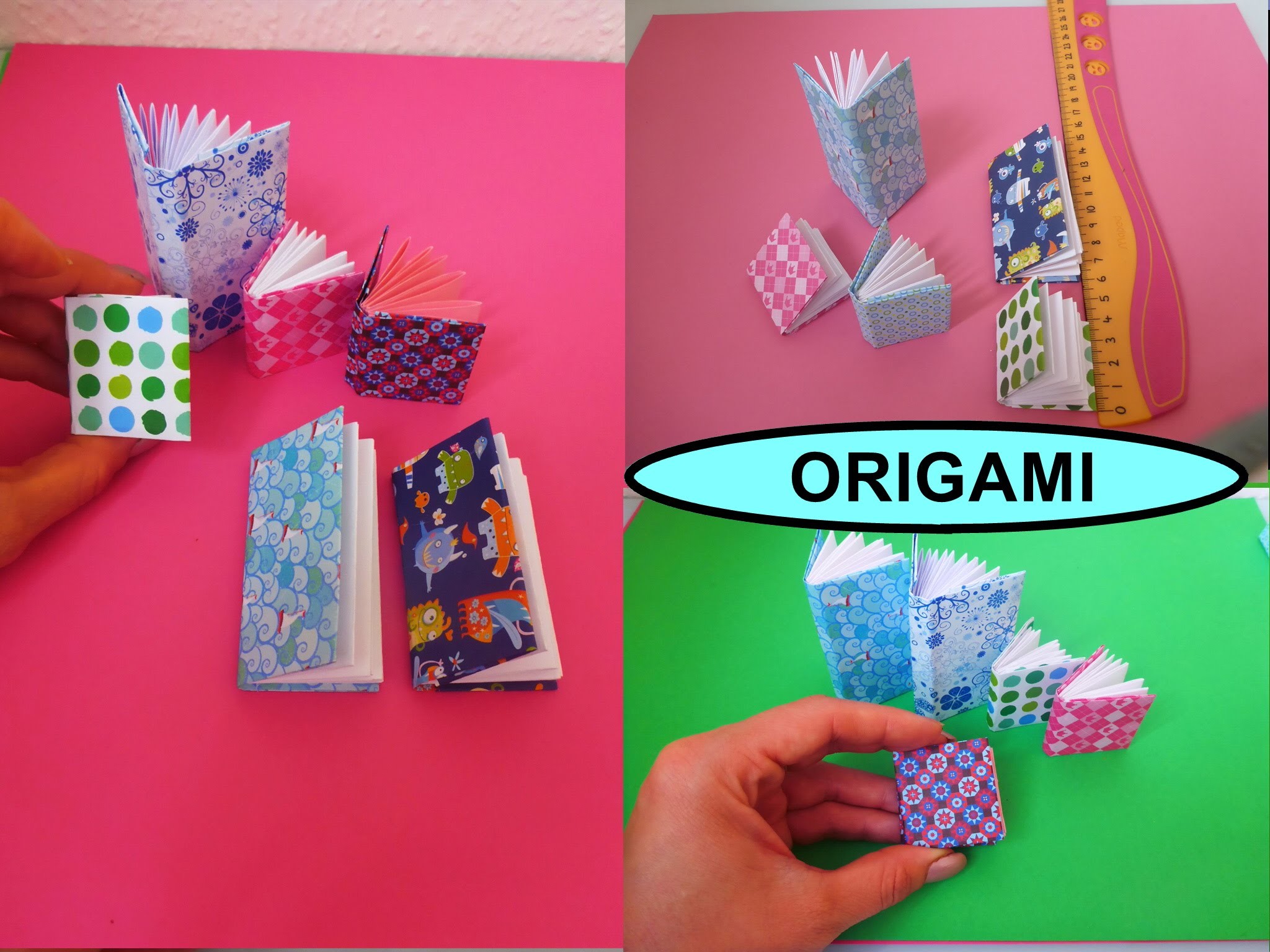DIY Origami Notizbuch SCHNELL und EINFACH falten, Mini Modular Book easy Tutorial, Оригами книжка