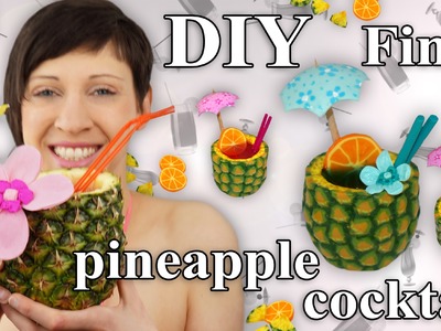 FIMO Ananas: Polymer Pineapple Cocktail - Tutorial [HD.DE] (EN-Sub)