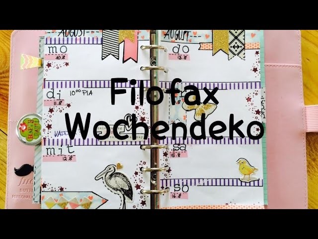 DIY---Wochendeko---Planer---KW33 | Filofax [tutorial | Vlog] ^^