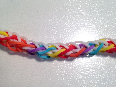 French braid Armband (französischer Zopf) Rainbow Loom