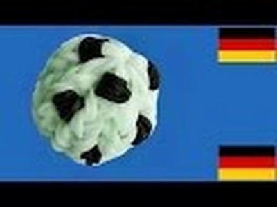 Loom Bandz Anleitung Deutsch Fußball (Rainbow Loom Deutsch Loom Bands 3D Soccer Ball)