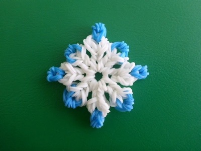 Schneeflocke Eiskristall Snowflake Weihnachten Loom Bands Weihnachtsdeko Anleitung