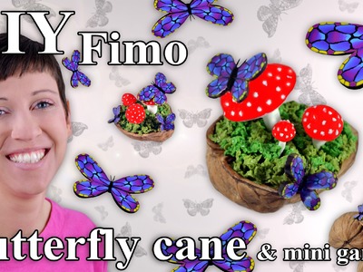 FIMO Schmetterling (Cane): Polymer Clay Butterfly Garden - Tutorial [HD.DE] (EN-Sub)
