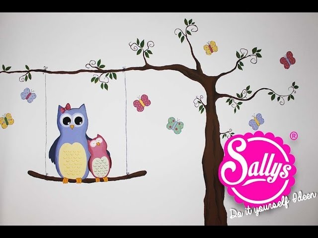Sallys DIY Ideen: Kinderzimmer Bemalung. Eulenmotiv