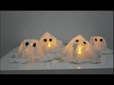 DIY: Halloween Special Geister aus Reliefgiessmasse. Windlichtgeister basteln