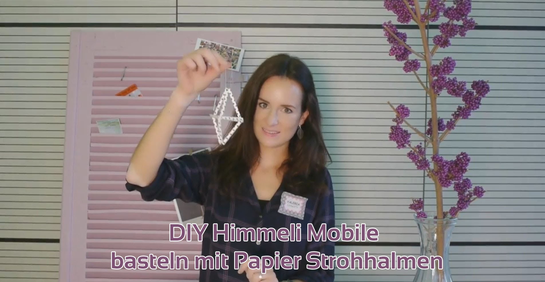 DIY Himmeli Mobile - basteln mit Papier Strohhalmen | Weihnachts Bastelidee |  Mundart