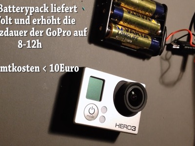 GoPro HERO3 Tutorial (german): Do-It-Yourself Batterypack (extend Battery Life up to 12 hours!)