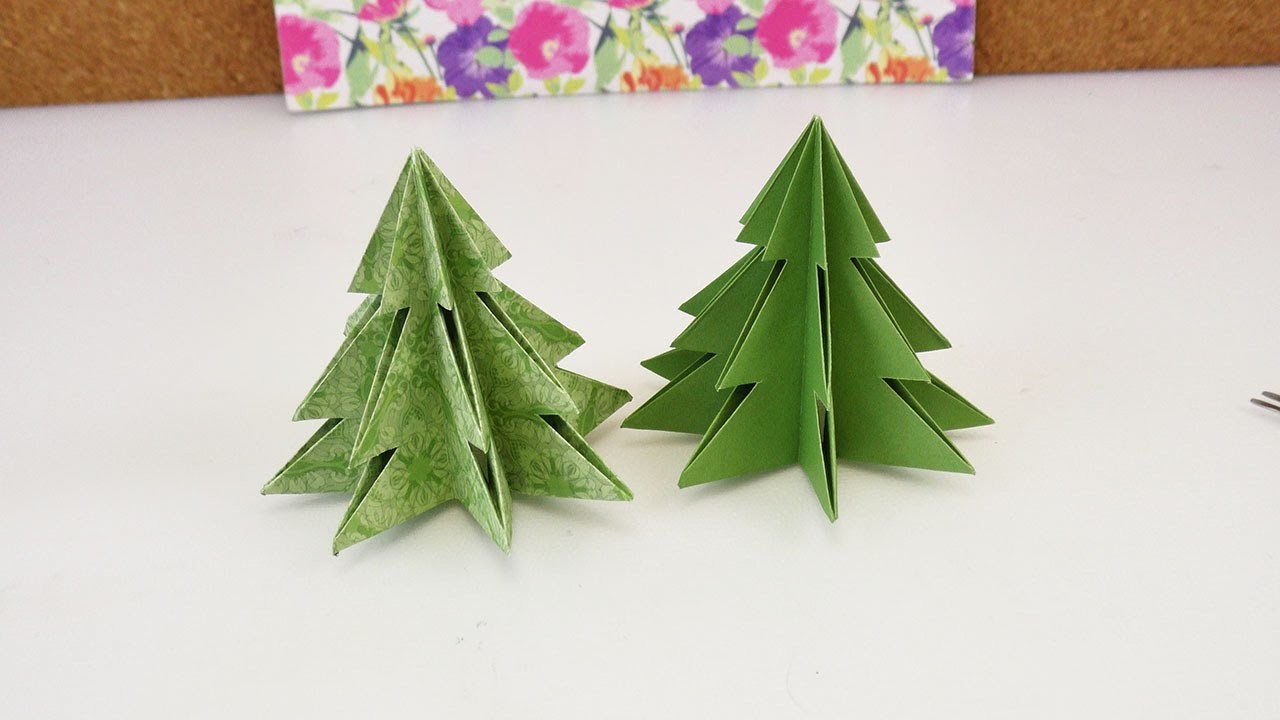 Origami für Weihnachten | DIY Tannenbaum selber machen | Süße Dekoidee für Weihnachten