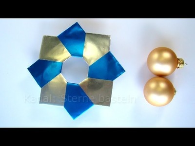 Origami Stern - Weihnachtssterne basteln - Weihnachten basteln mit Papier