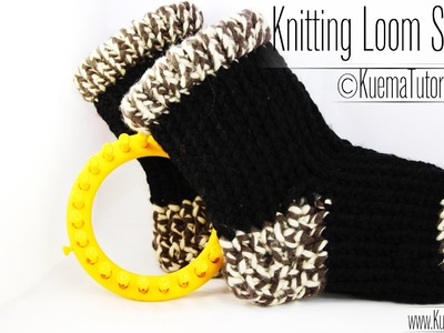 Knitting Loom   Kuschelsocke