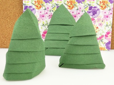 Serviette falten für Weihnachten | Tannenbaum Servietten | Tolle Tischdeko für Weihnachten