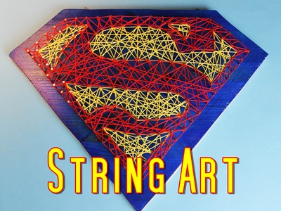Fadenbild Superman | String Art | DIY