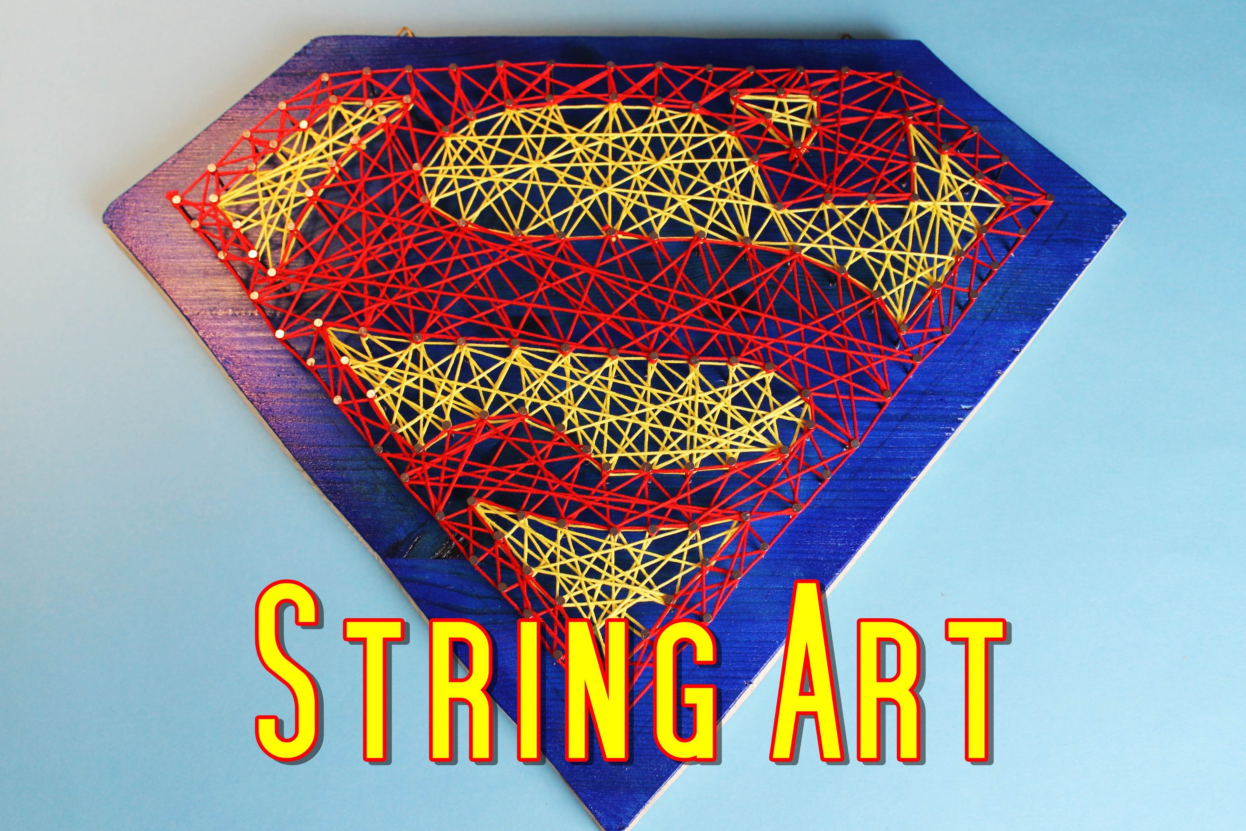 Fadenbild Superman | String Art | DIY
