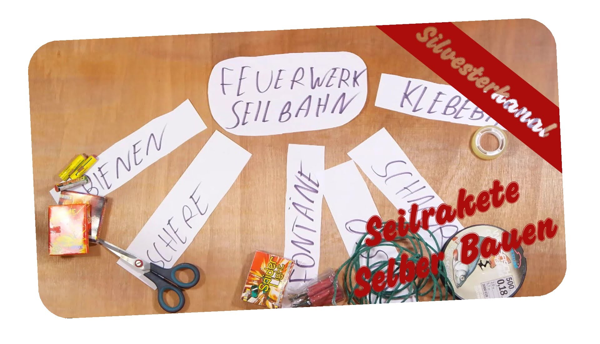 Seilrakete selber bauen - Tutorial - DIY Feuerwerk