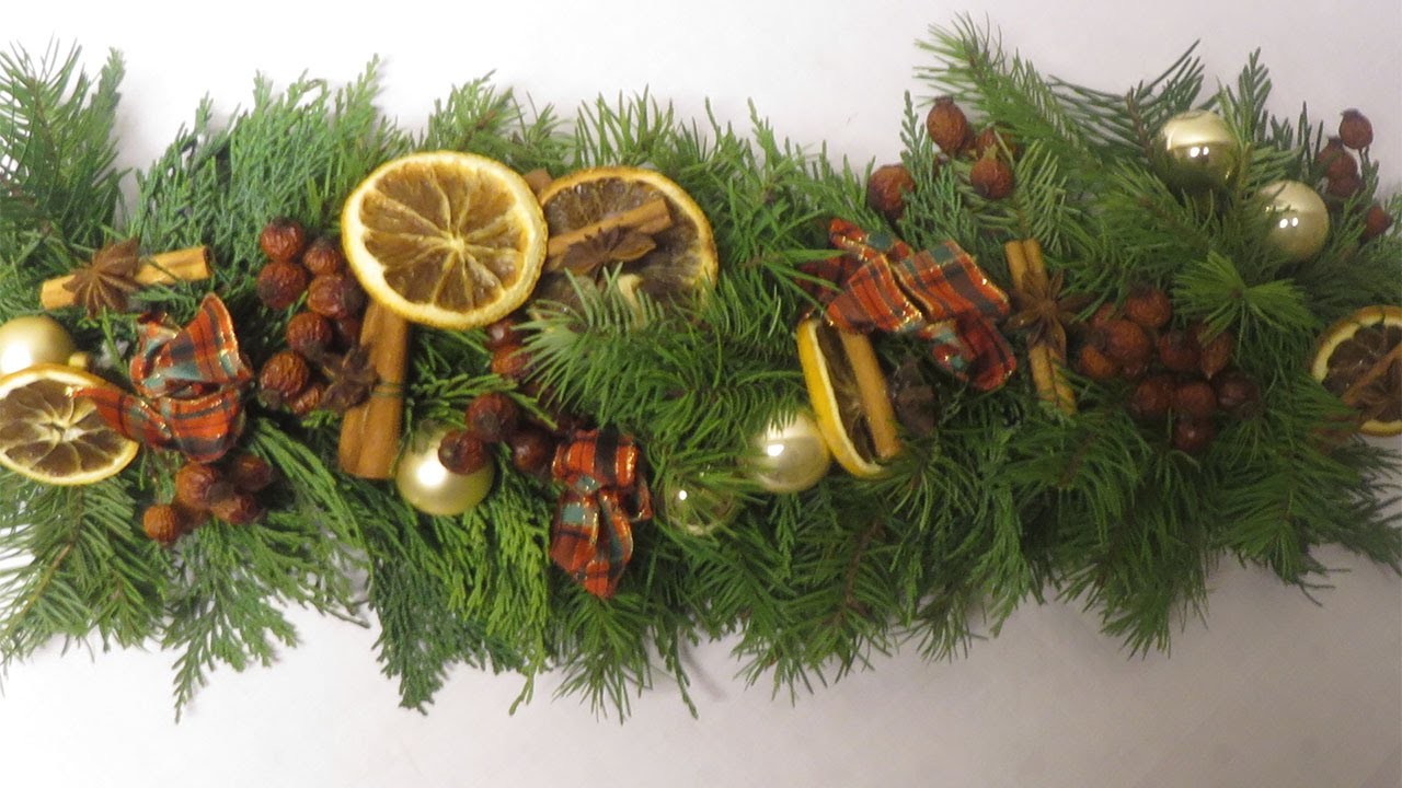 Weihnachtsdeko Girlande basteln