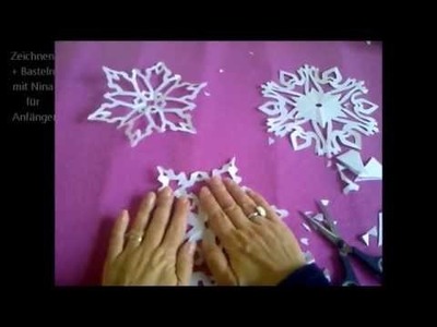 Schneeflocken, Schneesterne oder Schneekristalle basteln. Ideen  für Weihnachtsdeko