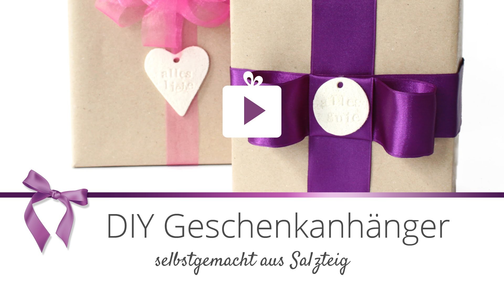 [Geschenke verpacken] Geschenanhänger aus Salzteig basteln | DANATO