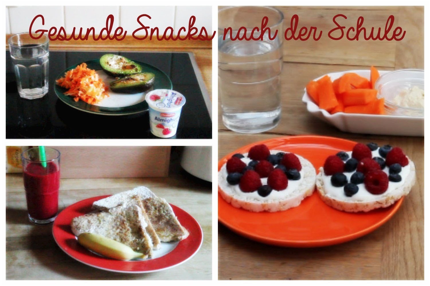 Gesunde Snacks nach der Schule - Rezeptideen (DIY, Deutsch)