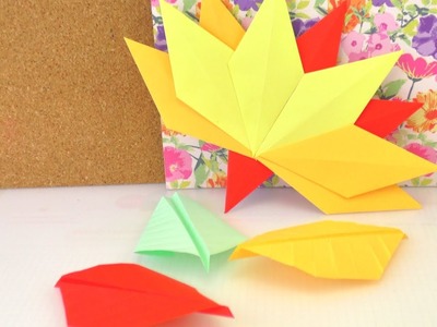 Fall Decor - Herbstdekoration - Blätter falten aus Papier - Zwei Methoden - Origami und Basteln