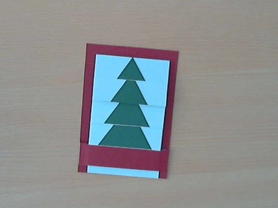 Weihnachtskarte basteln (Wasserfallkarte)