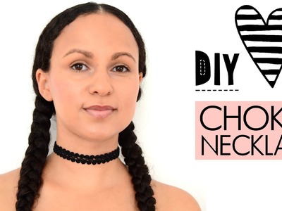 ♥ DIY Choker Kette einfach selbst machen - Tattoo Necklace, Halskette aus Spitzenborte