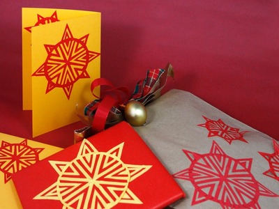 DIY Weihnachtsstern Teil 2- auf Verpackungen, Grußkarten, Windlicher .  by Lucky Beetle