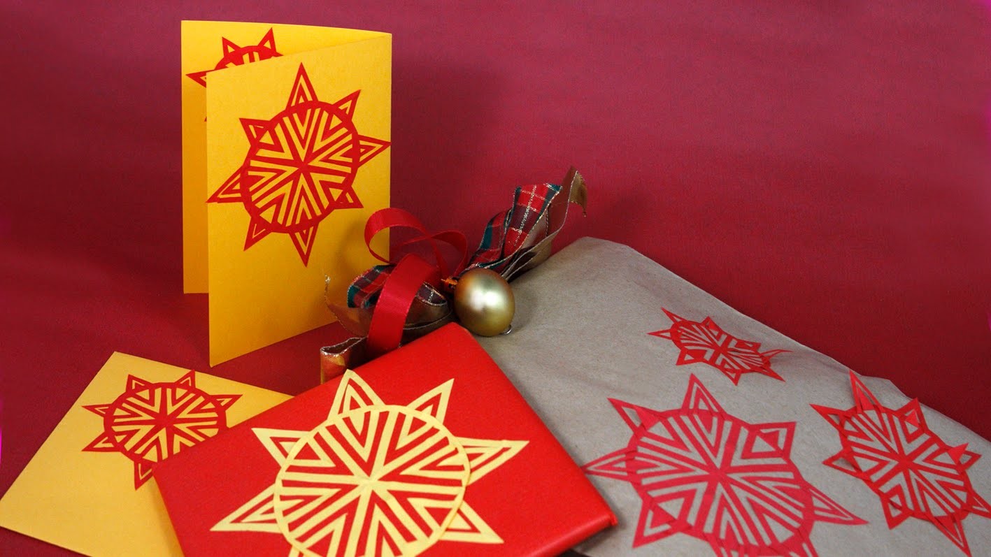 DIY Weihnachtsstern Teil 2- auf Verpackungen, Grußkarten, Windlicher .  by Lucky Beetle
