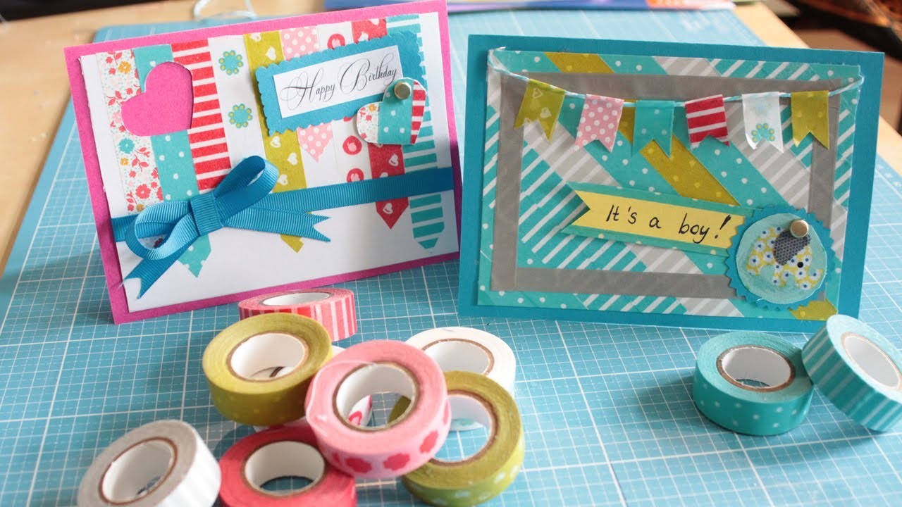 DIY Eule: Anleitung Washi Tape Karten