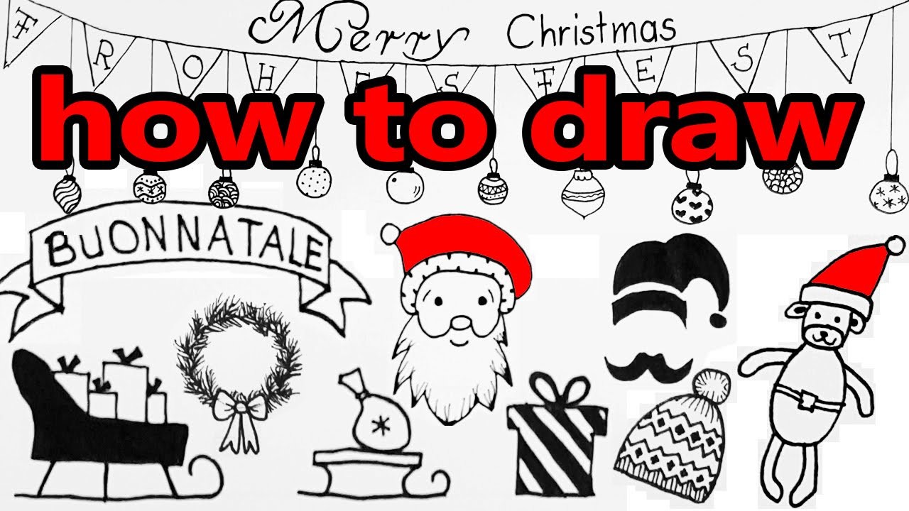 How to Draw CHRISTMAS Doodles ✶ DIY Tutorial ✶