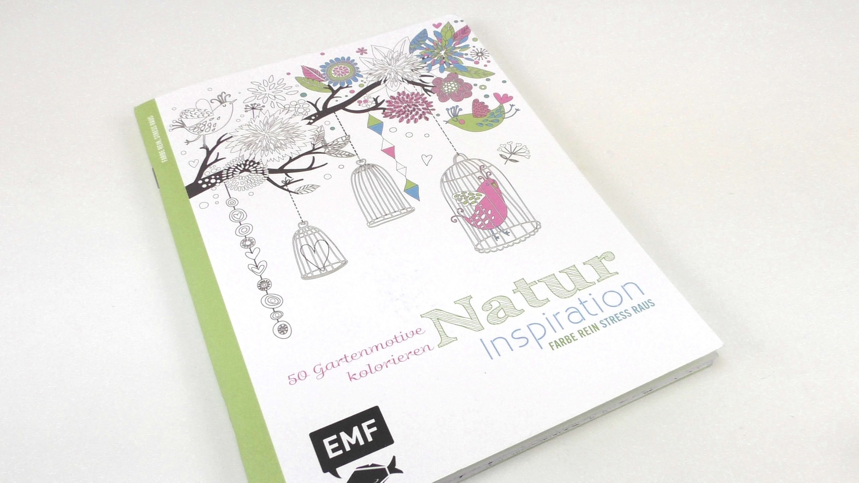 Malbuch Natur Inspiration. EMF Buch zum kolorieren für Erwachsene. vorgestellt