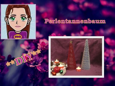 Perlentannenbaum, Weihnachtsdeko basteln, DIY Tutorial