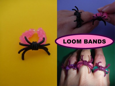 DIY Loom Bands Halloween Spinne, Ring, SCHNELL und EINFACH, Spider easy and cheap tutorial