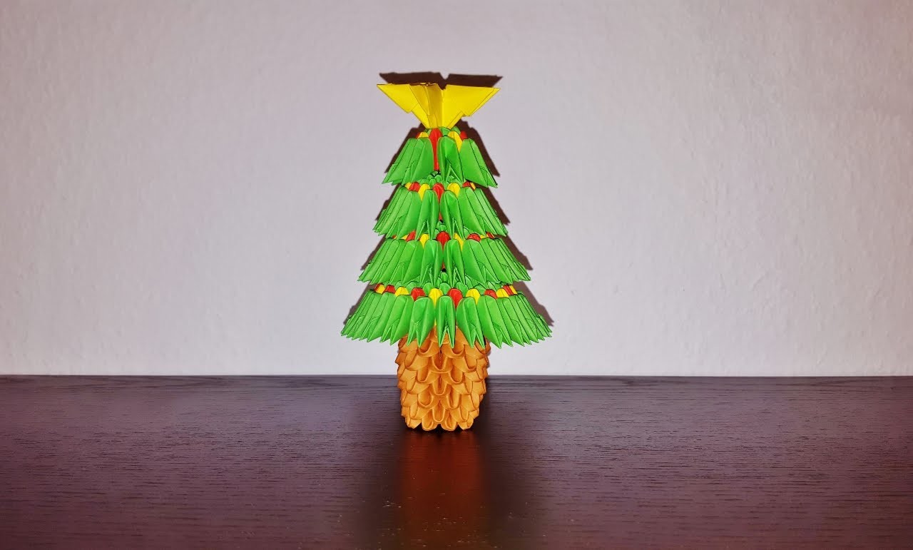 3D Origami Weihnachtsbaum Tutorial (Deutsch) - 3D origami christmas tree tutorial