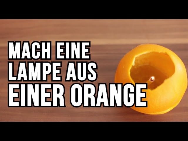 Mach eine Lampe aus einer Orange - DIY