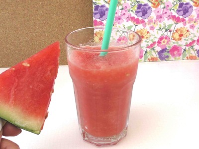 Eis Slushy selber machen ohne Maschine - Wassermelonen Slushie