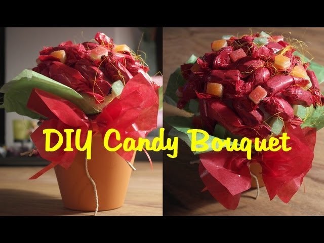 DIY Pralinenstrauss zum Muttertag. DIY Candy Bouquet for Mother`s day