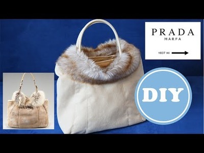 Fell -  Handtasche selbst nähen | DIY | Wie Prada Montone Shearling with Fox Trim