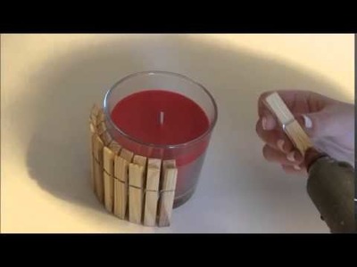 DIY herbstliche Deko.Kerze