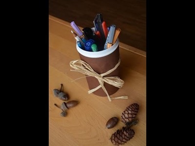 Herbstdeko DIY: Stiftehalter ; aus Alt mach NEU