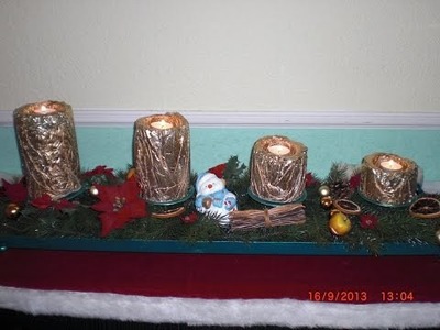 Beton giessen - DIY - Adventskranz  - Kerzen aus Beton