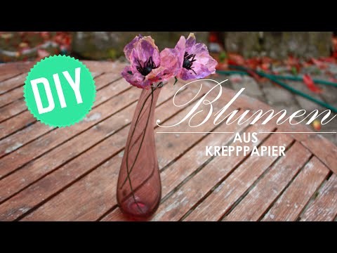 DIY: Bunte Blumen aus Kreppapier 