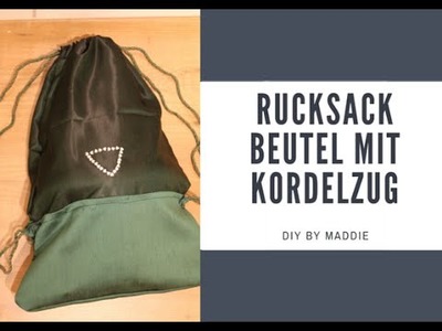 DIY Rucksack Beutel mit Kordelzug nähen