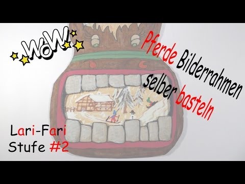 Pferde Bilderrahmen basteln - DIY - Einladungskarte für Kindergeburtstag