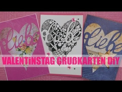 Valentinstag Grußkarten für sie und ihn basteln DIY