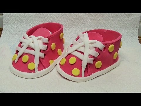 Baby Schuhe aus Fondant  machen DIY
